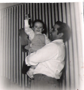 My grandfather, Daniel Rocco Maulucci, holding my father, David Daniel Maulucci